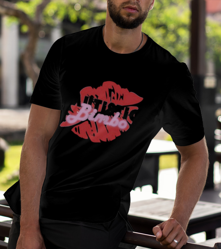 Autistic Bimbo Pink Lips Kiss T-Shirt
