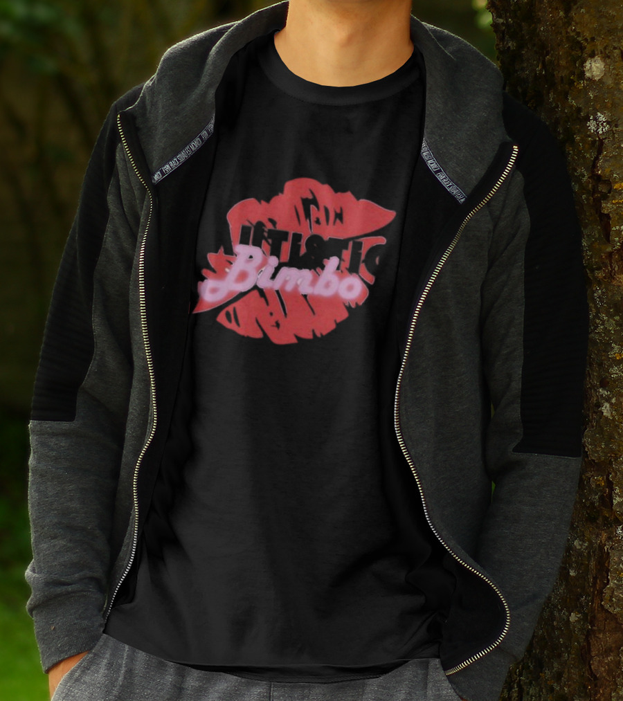 Autistic Bimbo Pink Lips Kiss T-Shirt
