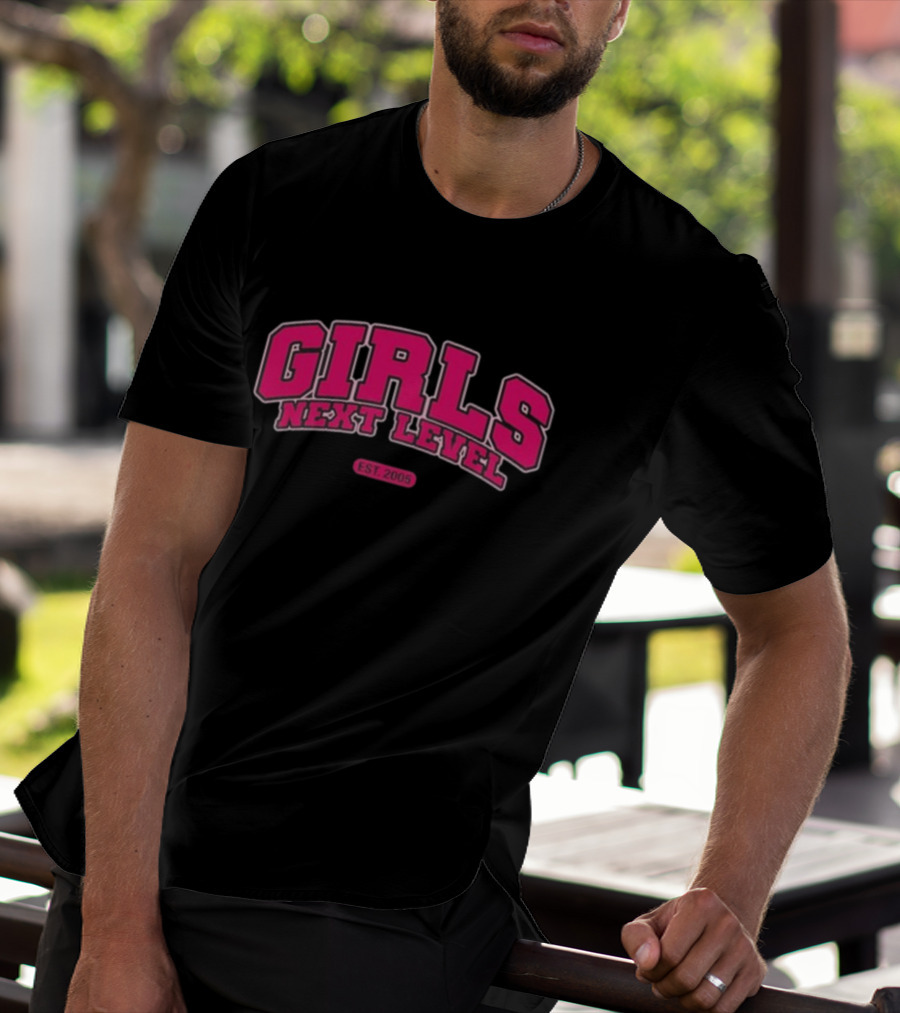 GIRLS NEXT LEVEL EST 2005 Pink Bold College T-Shirt