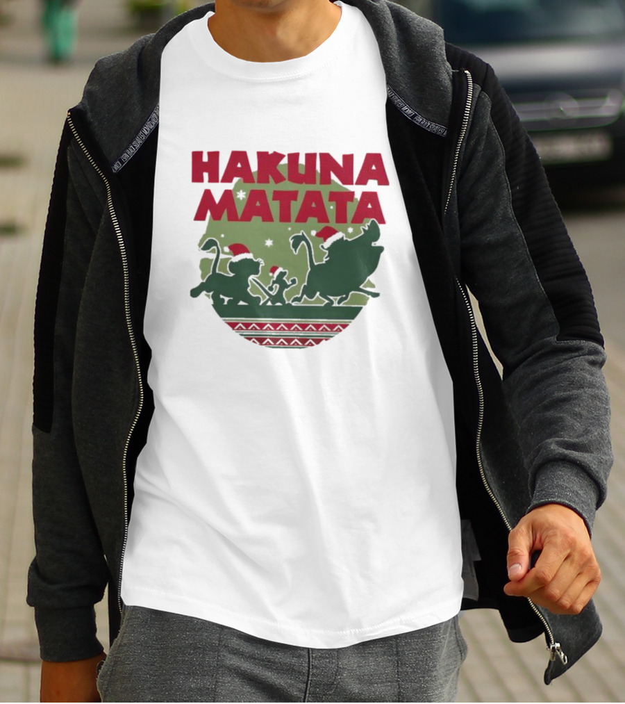 Hakuna Matata Disney Christmas The Lion King Holiday Festive Edition T-Shirt