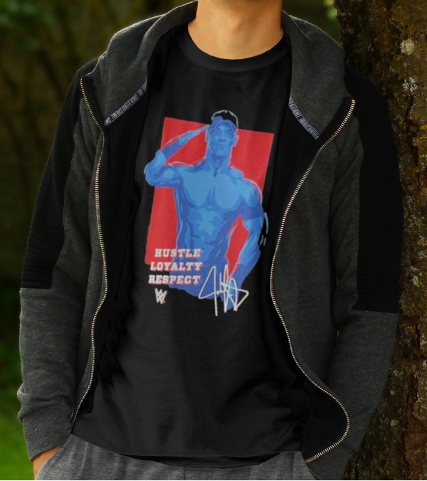 WWE John Cena Hustle Loyalty Respect Salute Signature T-Shirt