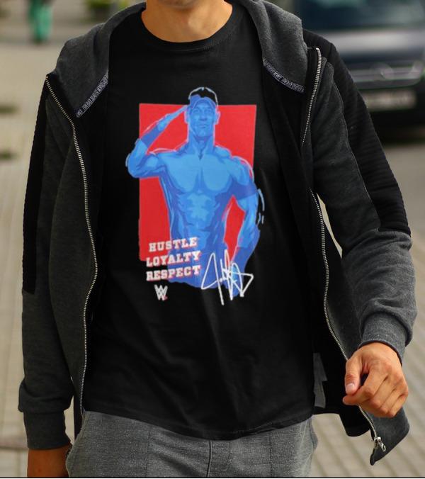 WWE John Cena Hustle Loyalty Respect Salute Signature T-Shirt