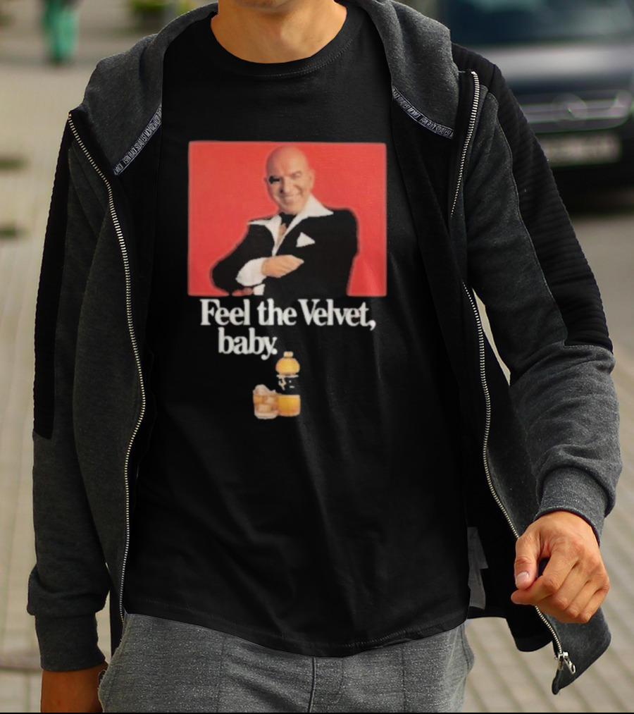 Motorhead711 Telly Savalas Feel The Velvet Baby Drink T-Shirt