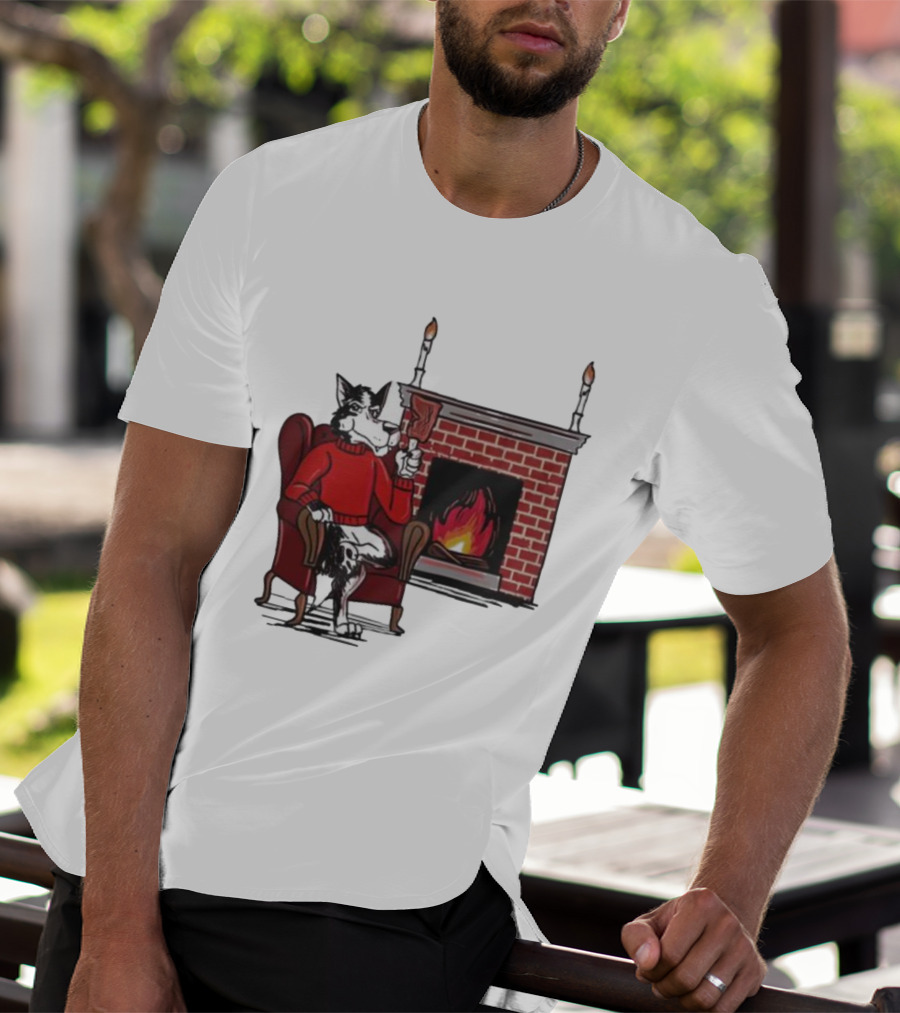Ncs Fireplace Cozy Winter Wolf By The Hearth T-Shirt