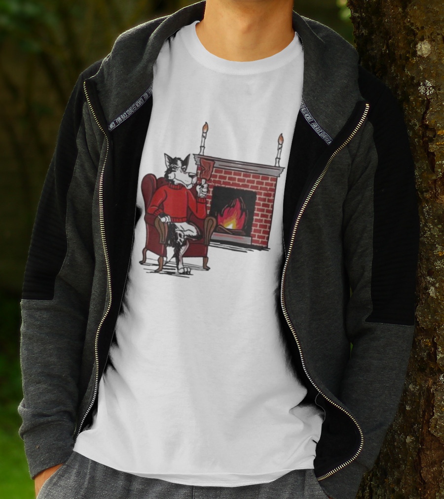 Ncs Fireplace Cozy Winter Wolf By The Hearth T-Shirt