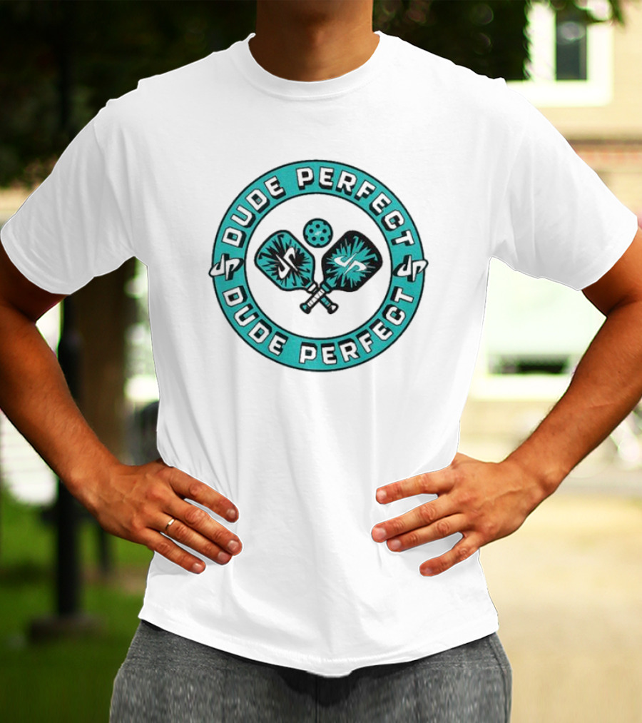 Dude Perfect Pickleball Paddle And Ball Circular T-Shirt
