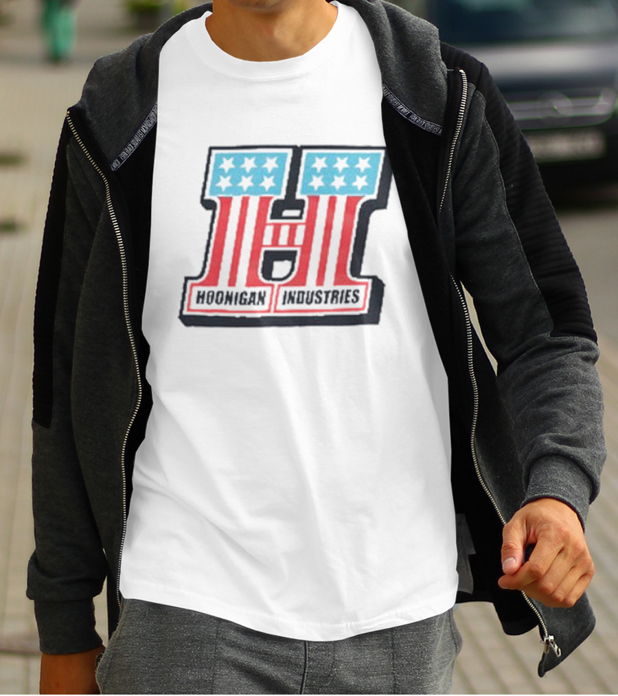 Hoonigan Industries Red Blue Stars Stripes H T-Shirt