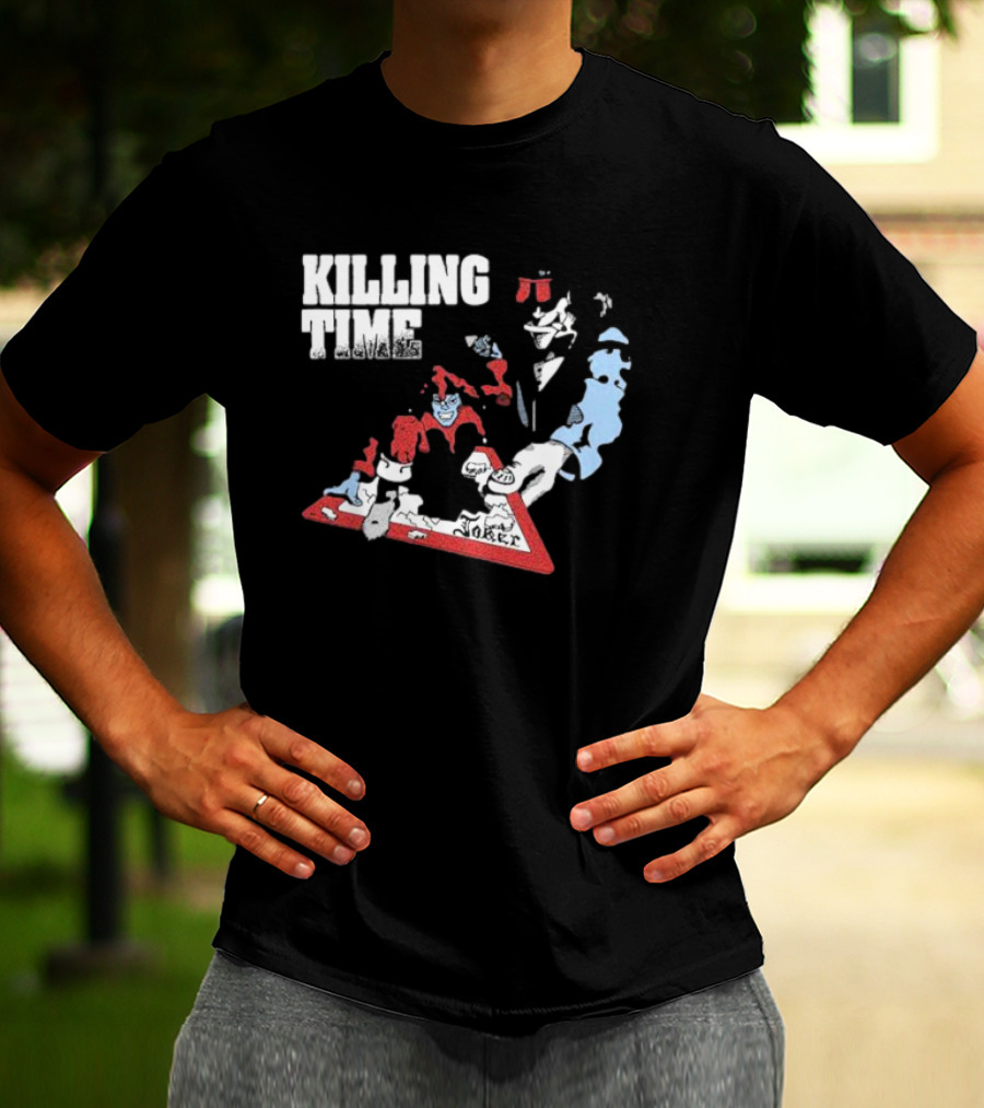 Killing Time Dealer Joker Playing Cards Motif T-Shirt