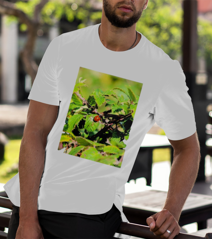 Spot In Nature With Ladybug On Leaf T-Shirt