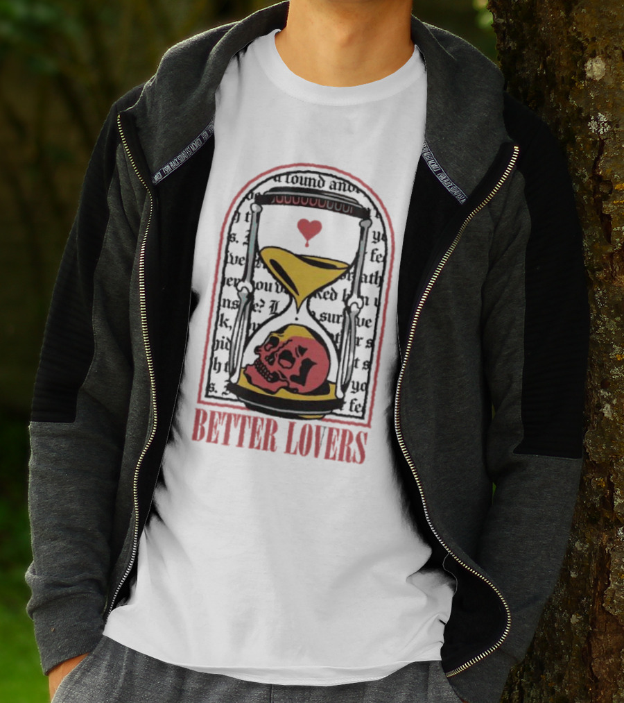 Better Lovers Heart Hourglass Skull T-Shirt