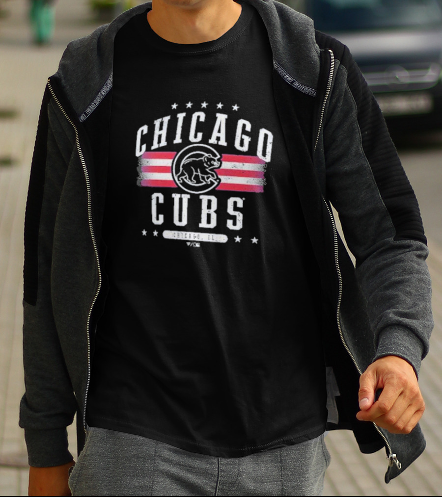 Chicago Cubs Vintage Americana Style Chicago, Illinois T-Shirt