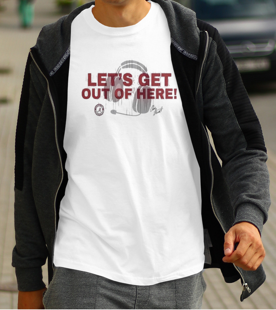 Let's Get Out Of Here Headset Design By Chris Stewart T-Shirt