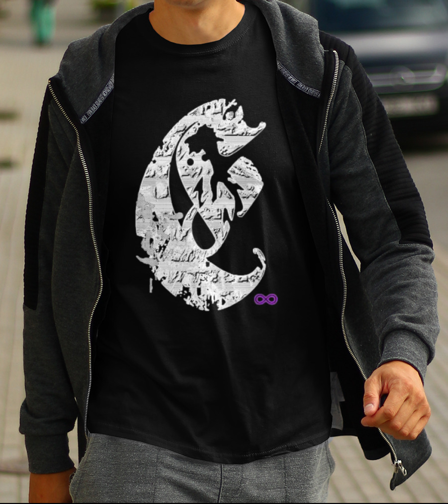 Club E By Club Eternal Infinite Symbol Grunge T-Shirt
