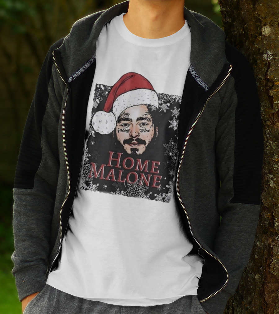 Home Malone Swea Funny Christmas Sweathirt Home Alone Sweathirt Ghost Malone Post Malone Dallas Cowboys Snowflakes Santa Hat T-Shirt
