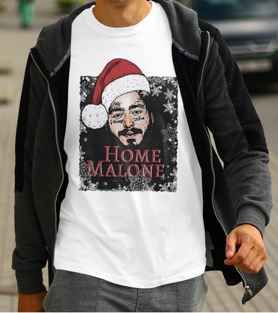Home Malone Swea Funny Christmas Sweathirt Home Alone Sweathirt Ghost Malone Post Malone Dallas Cowboys Snowflakes Santa Hat T-Shirt