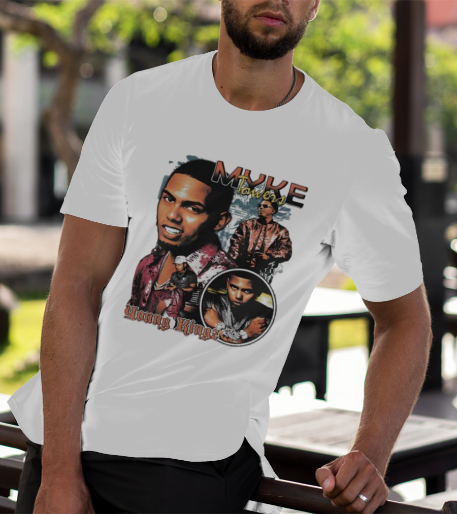 Myke Towers Young Kingz Bold Urban Style Portraits T-Shirt