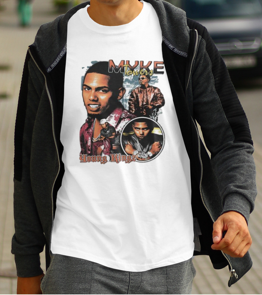 Myke Towers Young Kingz Bold Urban Style Portraits T-Shirt