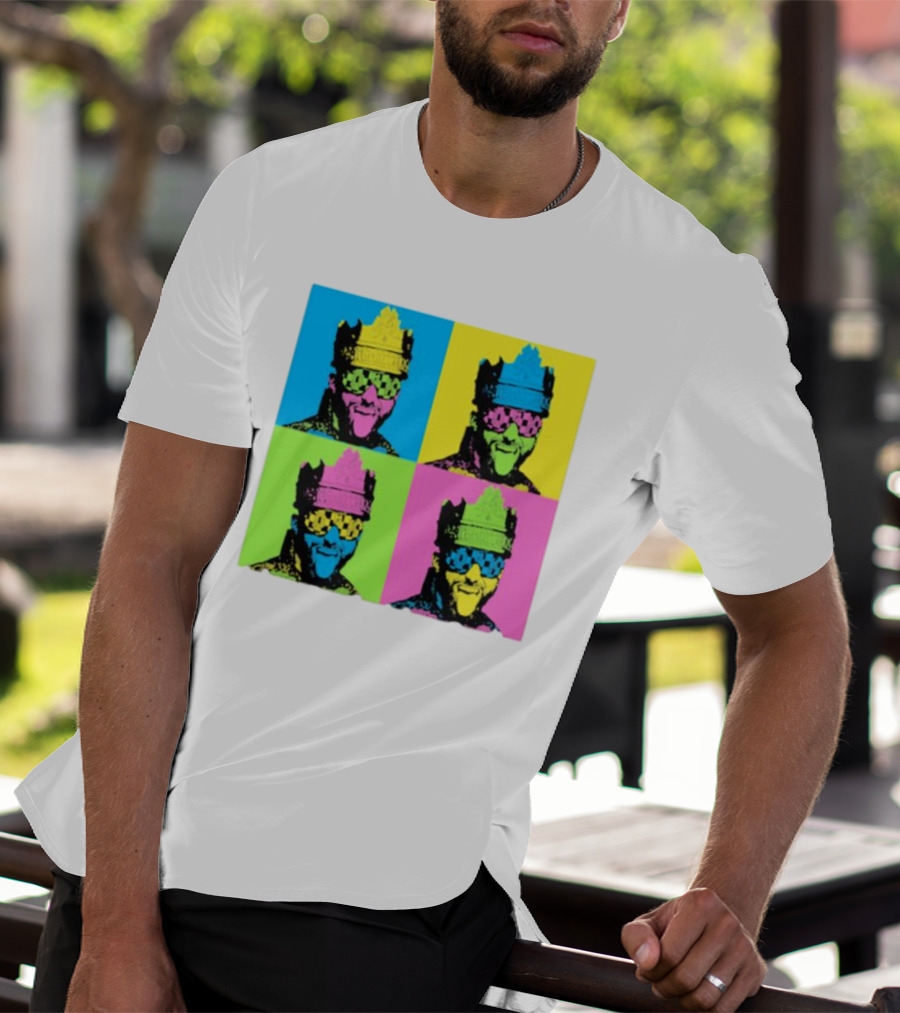Deathmatch King Pop Art Style Color Blocks T-Shirt