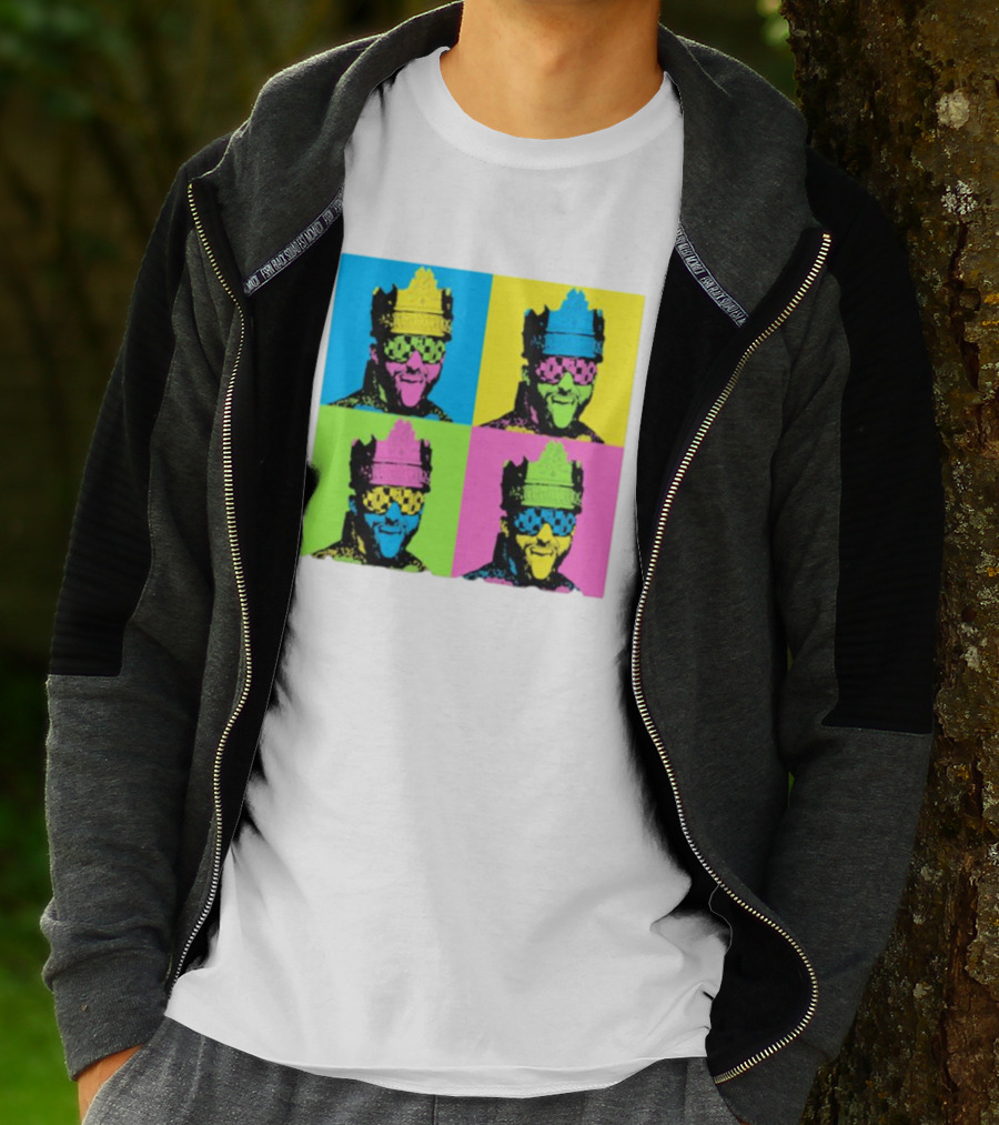 Deathmatch King Pop Art Style Color Blocks T-Shirt