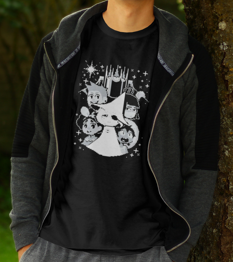 In Stars And Time Characters Pixel Art Cosmic Adventure T-Shirt