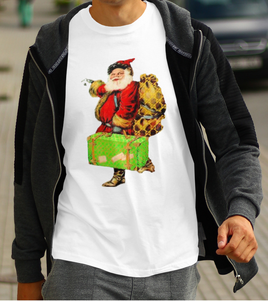 Market Designer Santa Vintage Luggage T-Shirt