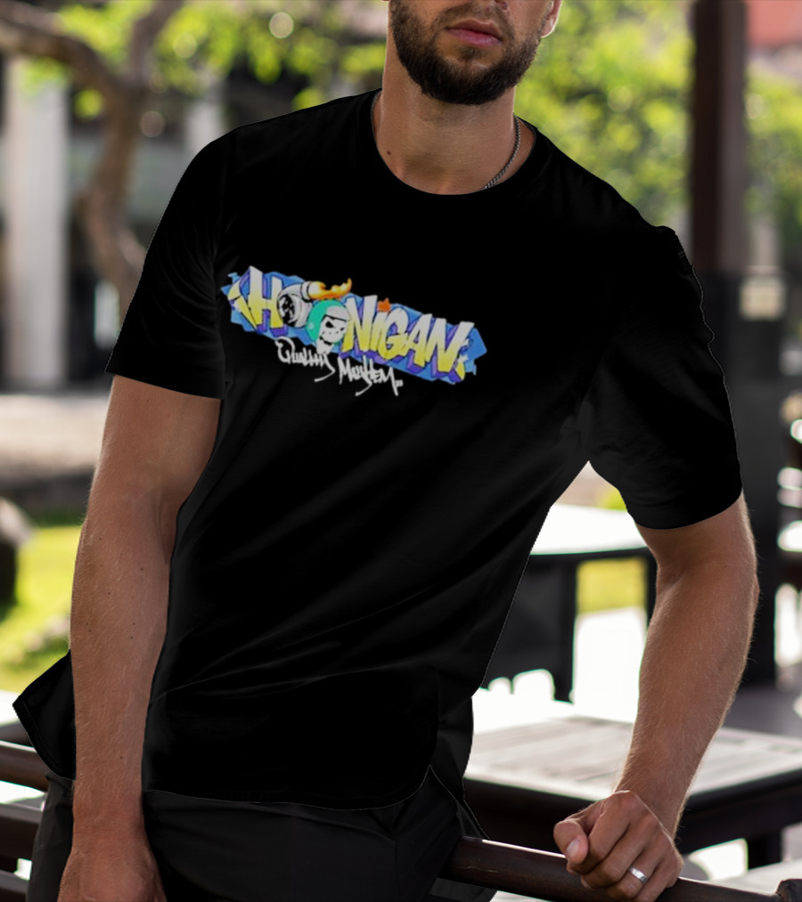Hoonigan Graffiti Skull Flame Quality Mayhem T-Shirt