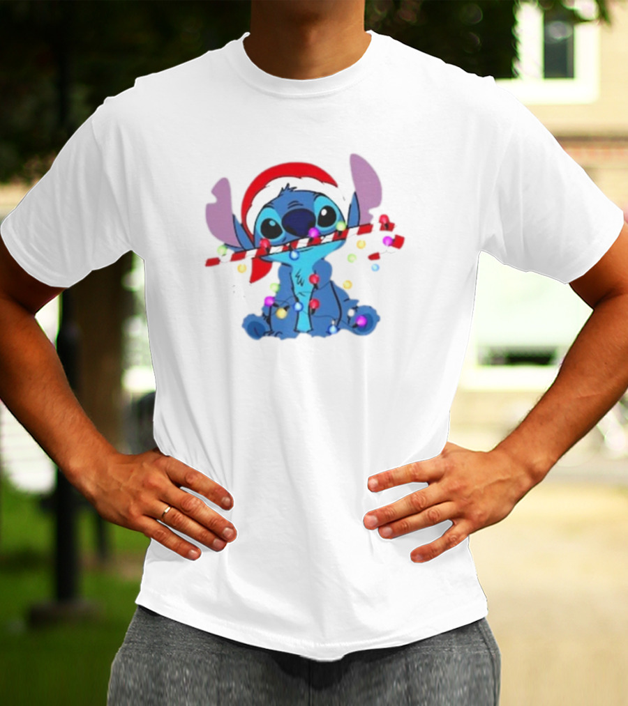 Disney Lilo And Stitch Christmas Jumper Mens Womens Kids Xmas Angel T-Shirt