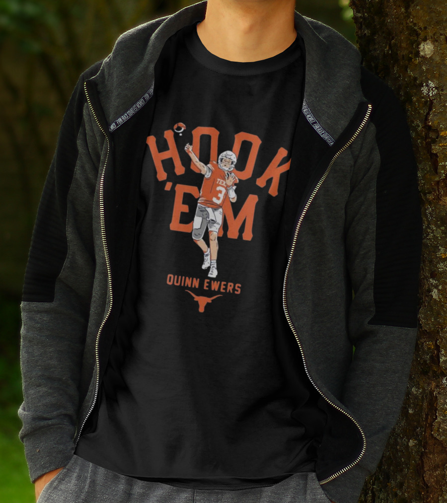 Texas Hook 'Em Football Quinn Ewers T-Shirt