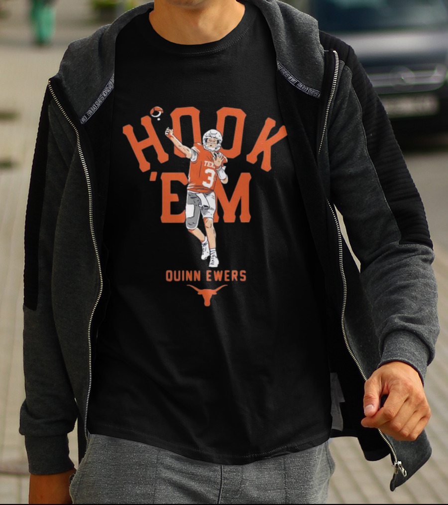 Texas Hook 'Em Football Quinn Ewers T-Shirt