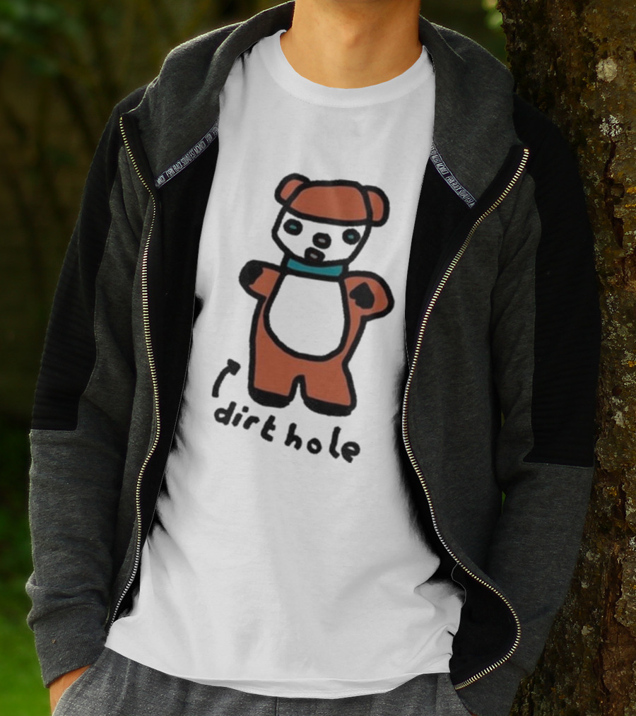 Zoebread Dirthole Bear Drawing T-Shirt
