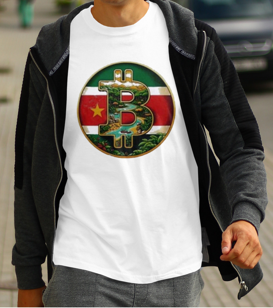 Bitcoin Suriname B Van Hool Flag Icon Circle T-Shirt
