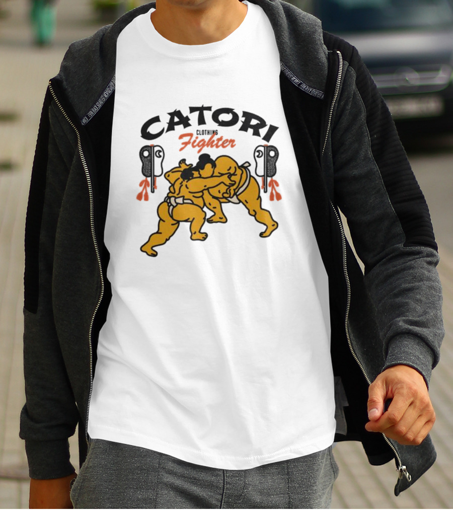 Catori Clothing Fighter Sumo Wrestlers Embrace T-Shirt