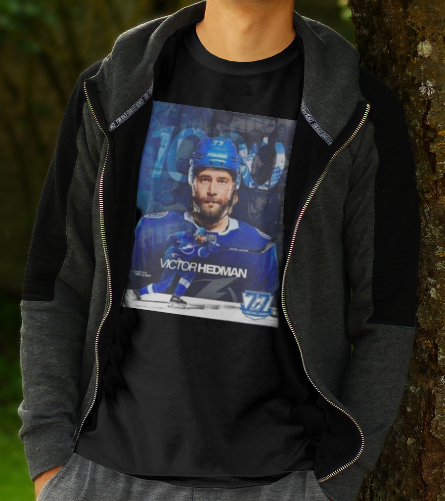 Victor Hedman 1000 NHL Games Milestone T-Shirt