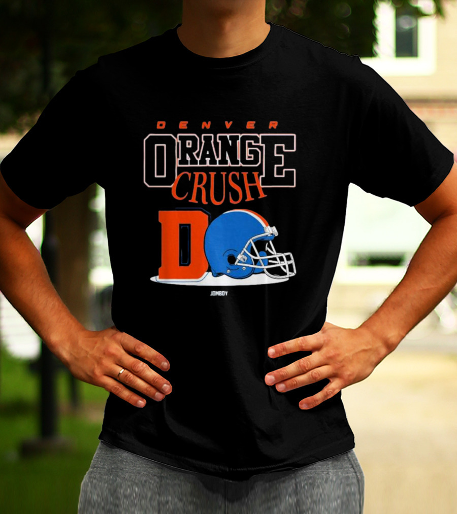 Denver Broncos Orange Crush Retro Helmet Logo D Jomboy T-Shirt