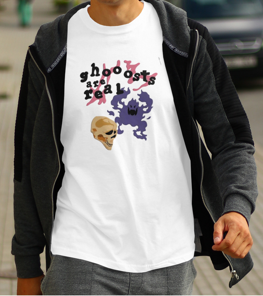 Ghoooosts Are Real Skull Purple And Pink T-Shirt