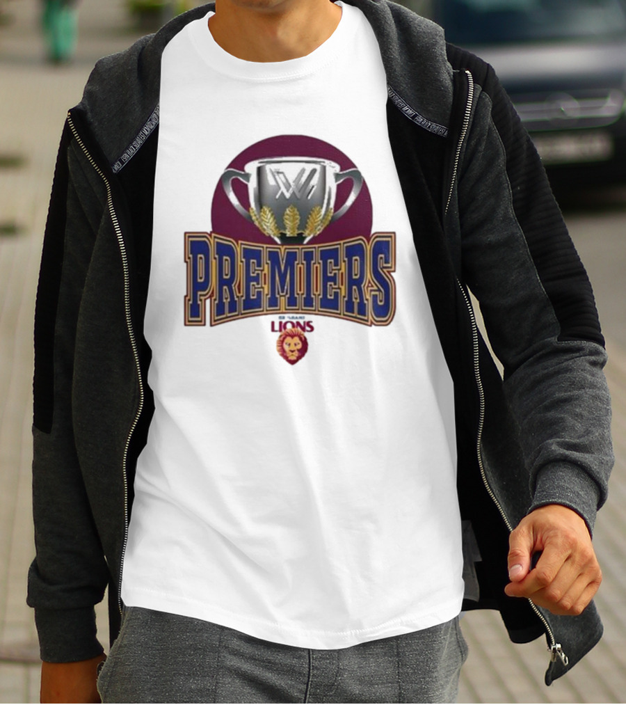 Premiers AFLW Brisbane Lions Champion Trophy T-Shirt