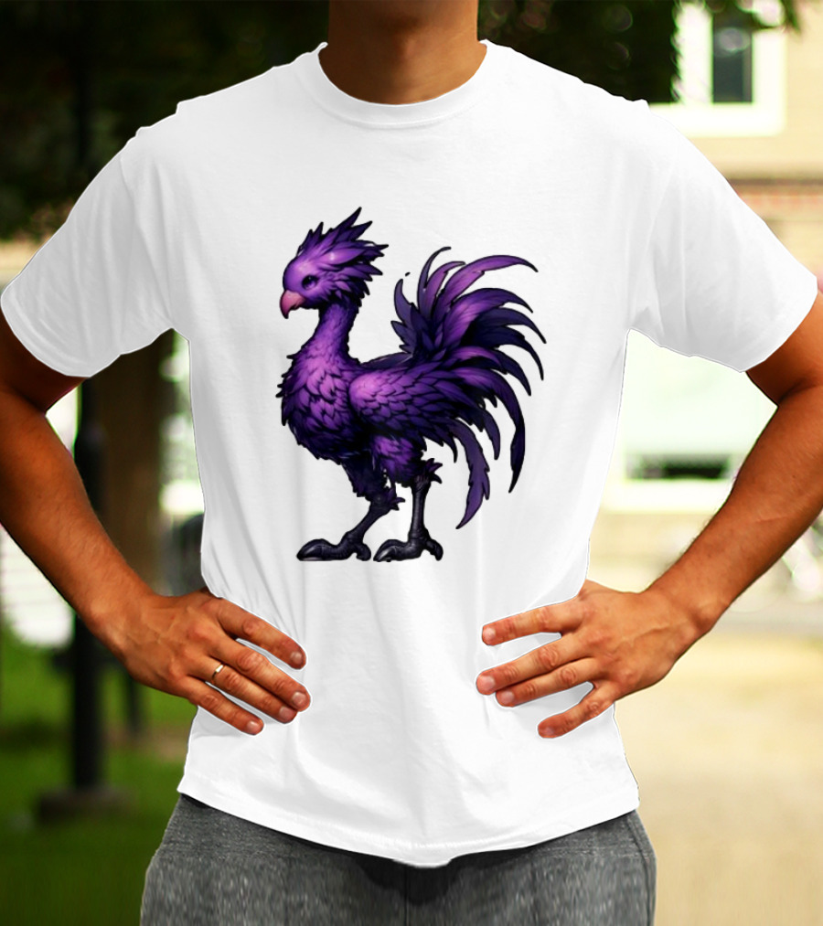 Purple Chocobo Fantasy Creature Mythical Bird Iconic Character T-Shirt
