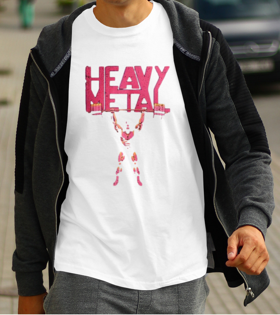 HEAVY METAL OVERHEAD PRESS LIFTING BARBELL T-Shirt