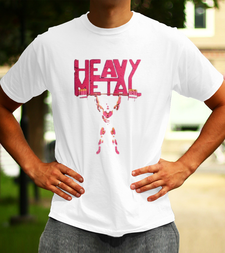 HEAVY METAL OVERHEAD PRESS LIFTING BARBELL T-Shirt