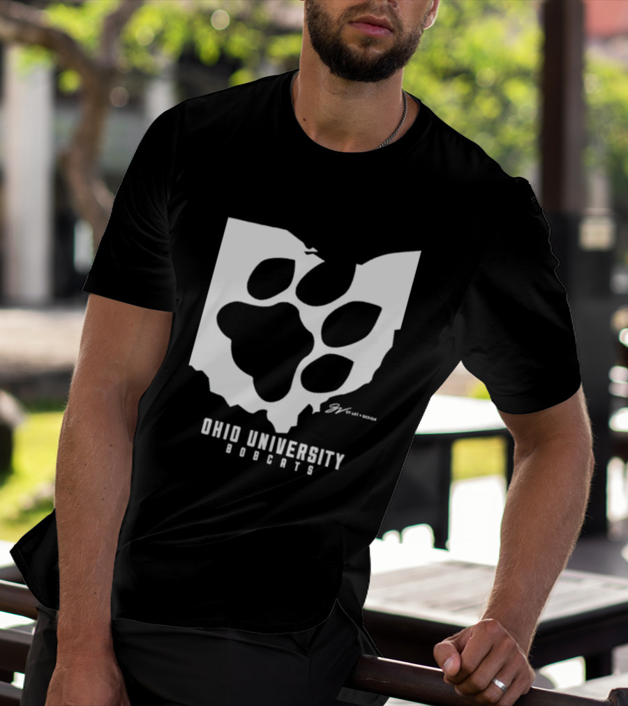 Ohio University Bobcats Paw Prints T-Shirt