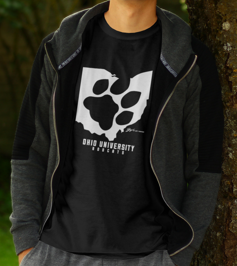 Ohio University Bobcats Paw Prints T-Shirt