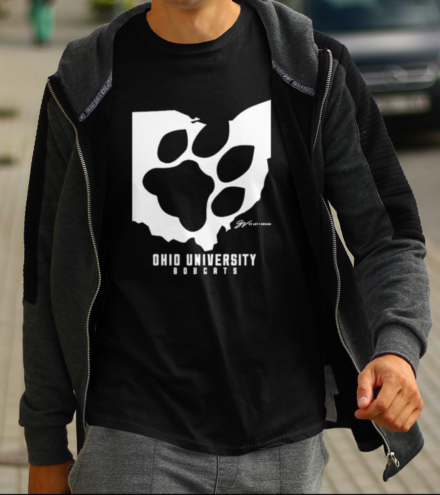 Ohio University Bobcats Paw Prints T-Shirt