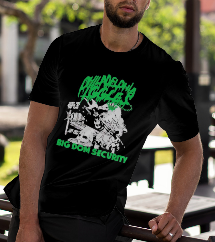 Philadelphia Eagles Big Dom Security Fierce Armored Guard With Spiked Bat T-Shirt