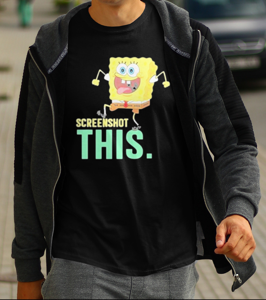Devsprings Screenshot This Spongebob Jumping Excitedly T-Shirt
