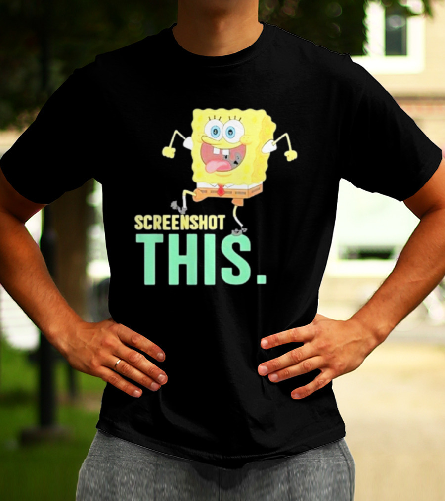 Devsprings Screenshot This Spongebob Jumping Excitedly T-Shirt