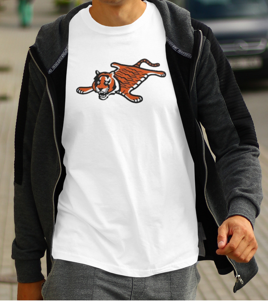 Cincinnati Bengals Funny Flat Mascot Tiger T-Shirt