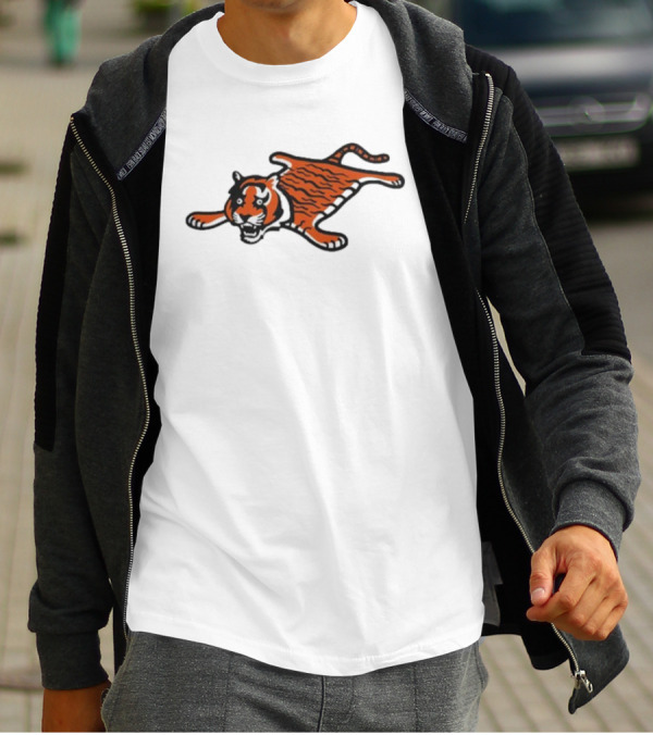 Cincinnati Bengals Funny Flat Mascot Tiger T-Shirt