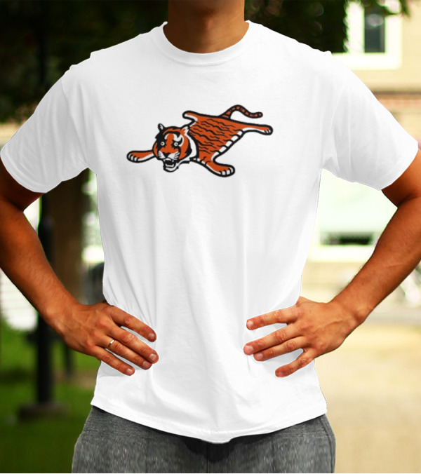 Cincinnati Bengals Funny Flat Mascot Tiger T-Shirt
