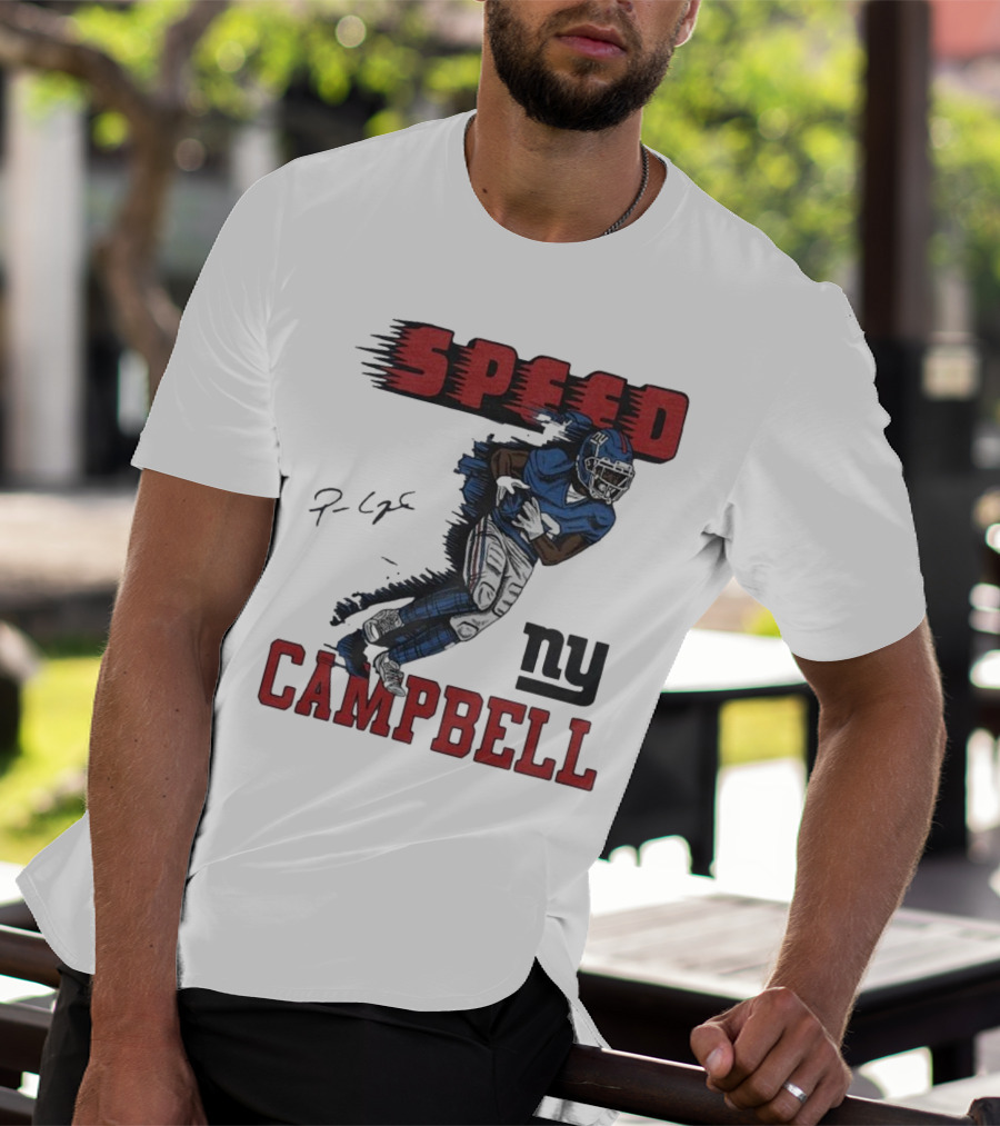 Giants Speed Campbell Signature NY Football T-Shirt