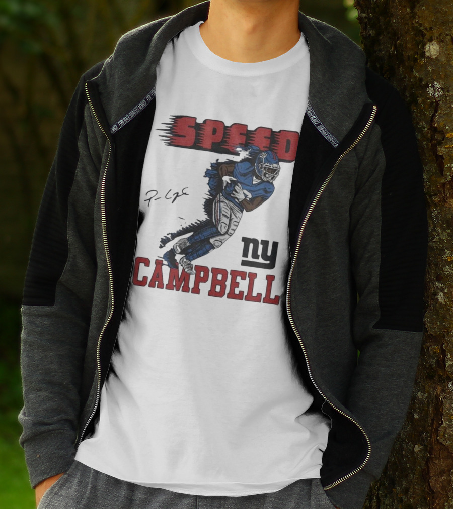 Giants Speed Campbell Signature NY Football T-Shirt